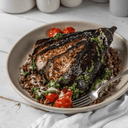 Vegan Eggplant with Lentils and Roasted Tomatoes