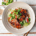 Sticky Honey Sesame Chicken with Rice