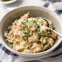 Salmon and Boursin Orzo