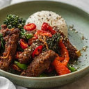 Crispy Sriracha Beef Tray Bake